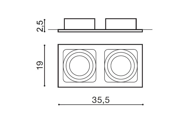 Azzardo SISTO 2 BLACK/BLACK 2809