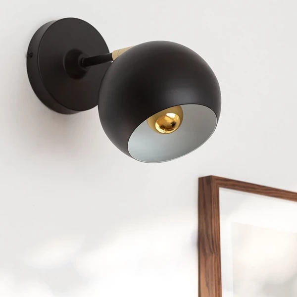 Kinkiet złoto-czarny Abruzzo Stefano E27