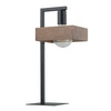 Nowoczesna lampka stołowa ROBIN E27 60W wys. 45cm | czarny brązowy