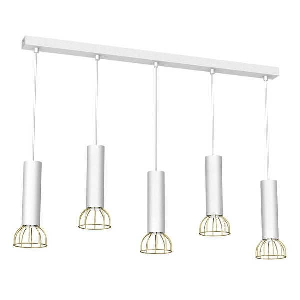 Lampa wisząca DANTE, MLP7256, biały/złoty, 5x8W LED GU10