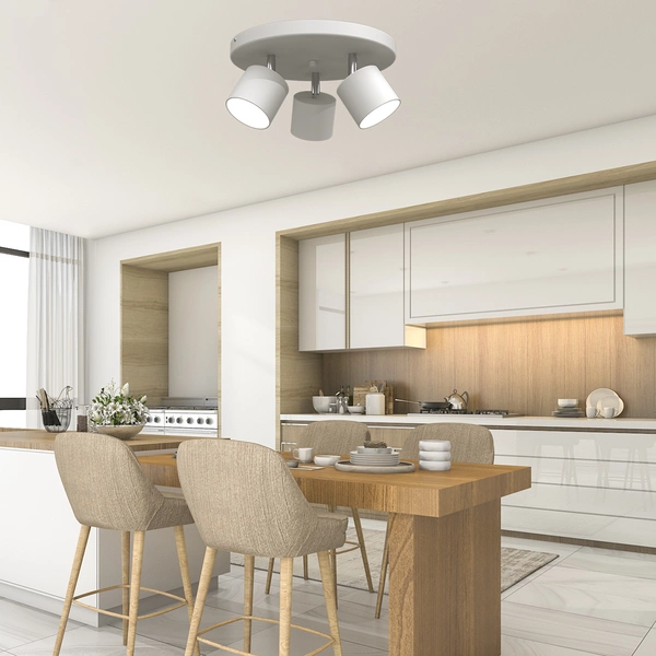 Lampa sufitowa plafon DIXIE WHITE 3x GX53 szer. 30cm | biały