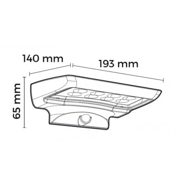 Kinkiet solarny TIGRE czarny CS1060350