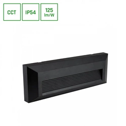 ENCANTA ASYMMETRIC 6W CCT 230V IP54 230x80x30MM CZARNY NATYNKOWA ELEWACYJNA