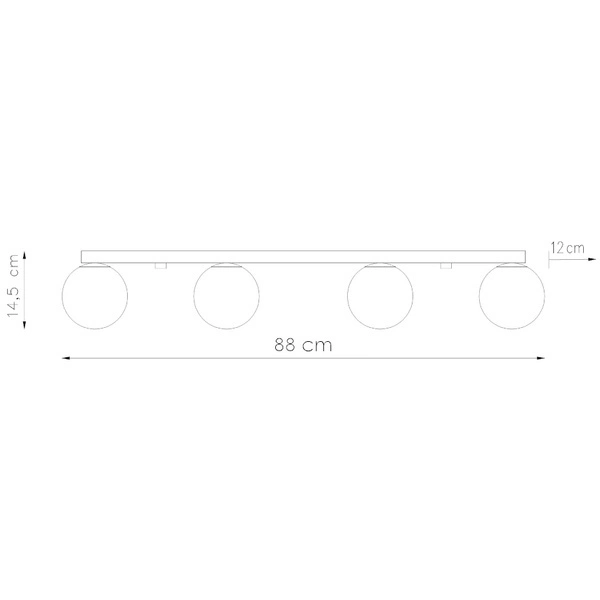 Plafon YOLI 4, biały, 4x40W G9, SL.1149