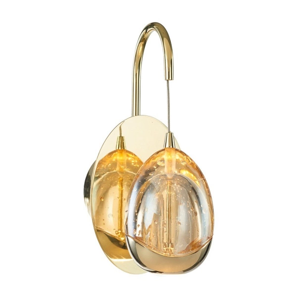 Kinkiet HUELTO dł. 11cm 5W LED ciepła biel 3000K | złoty