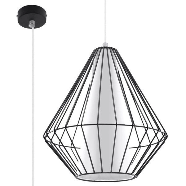Lampa Wisząca DEMI Czarna Stal, E27 60W, SL.0298