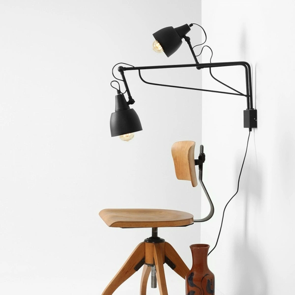 Aldex Kinkiet SOHO 2, 1002D1, czarny, 2x60W E27