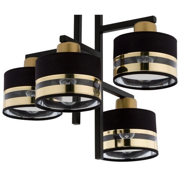 Nowoczesna lampa sufitowa PRO 4 PLAFON czarny/złoty 32145