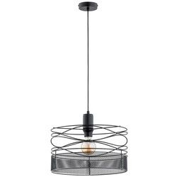 Lampa wisząca ALFA DIUK NET CZARNA 1xE27 40cm | 61334