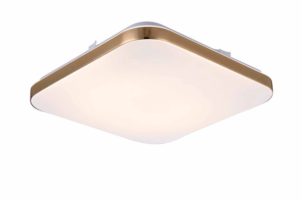 Plafon BABILON, złoty, kwadratowy średni, 24W LED, barwa neutralna 4000K