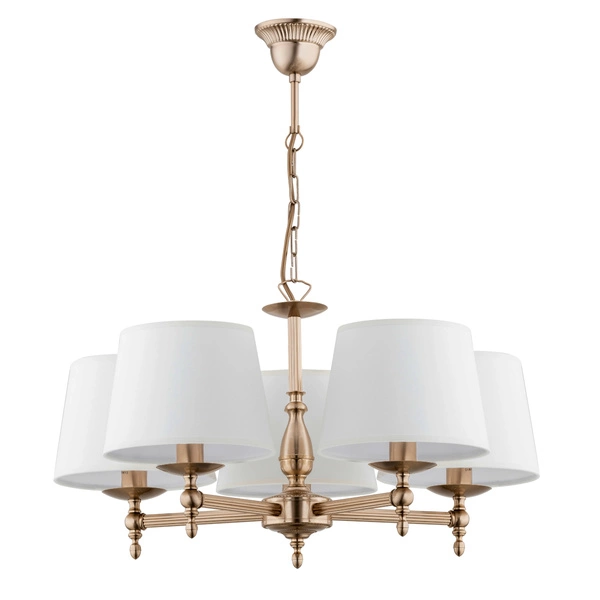 Żyrandol ALFA ROKSANA ZŁOTA 5xE14 64cm | 16076