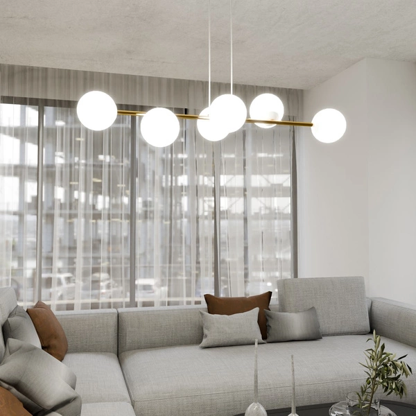 Lampa wisząca Emibig GRAVITY 6 WH GOLD 1242/6