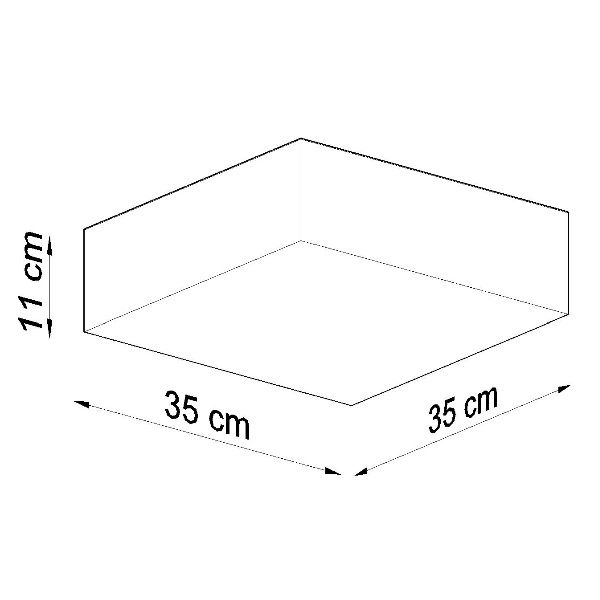 Plafon Sollux HORUS 35 Lampa sufitowa PVC, Stal, szary 2 x 15W LED, SL.0137