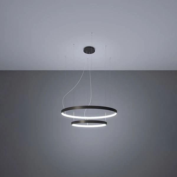Nowoczesna lampa wisząca RIO 2, czarna, 80W LED, barwa neutralna 4000K, TH.212