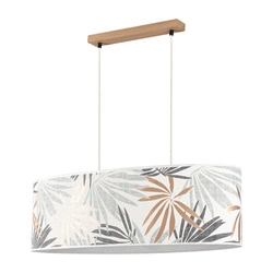 Lampa Wisząca Hoja 2xE27 Max.40W Dąb Olejowany/Przezroczysty Kabel PCV/Tapeta Wielobarwna 17470274