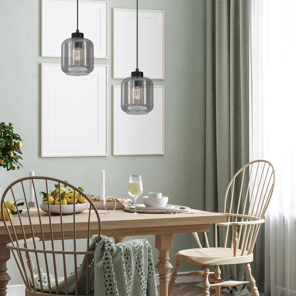 Lampa wisząca SOMBRA SMOKED, MLP8373, czarny/dymiony, 1x60W E27