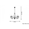 Klasyczny żyrandol MINERWA 5 SL.0218 Czarny 5xE14