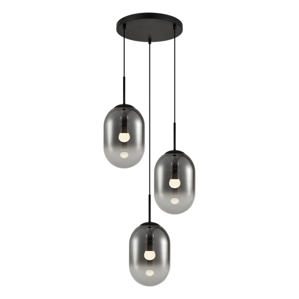 Lampa wisząca ALIAS BLACK 3xE14 koło