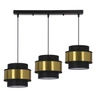 Lampa wisząca PRESTIGE, 33-17932, czarny/złoty, 3x40W E27