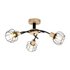 Lampa Sufitowa Viviane 3xE27 Max.60W Dąb Olejowany/Czarny Metal 8224374