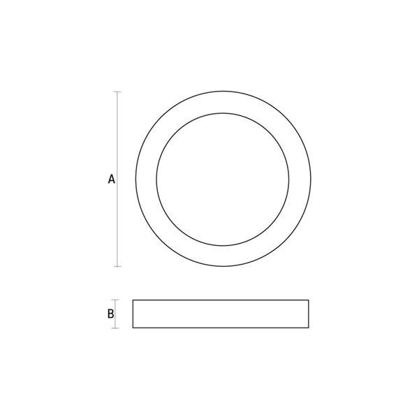 ALGINE ECO LED ROUND 230V 12W IP20 CW SUFITOWE BIAŁA RAMKA NATYNKOWA &