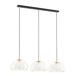 Lampa wisząca ALFA NERSY CZARNA & ZŁOTA 3xE27 80cm | 62431