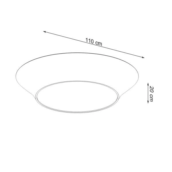 Plafon VULCANO biały