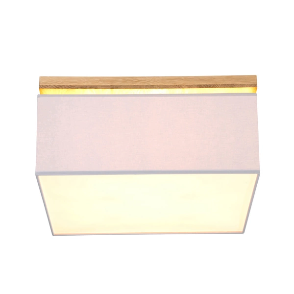 Lampa Sufitowa Vertiga 4xE27 Max.25W Dąb Olejowany/Szary Klosz Tkaniny 34522474