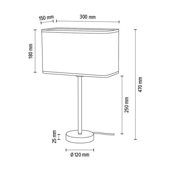 Lampa stołowa Cadre 1xE27 maks. 25W Czarny metal/czarny kabel PVC/czarny kabel materiałowy 93940104