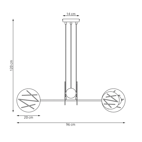 Lampa wisząca Emibig XOTIC 4 WH 1412/4