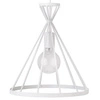 Lampa wisząca NOWUM biała druciany stożek 31cm