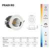 Oprawa wpuszczana oczko PRADI RO 10W neutralna 4000K biały śr. 5,8cm