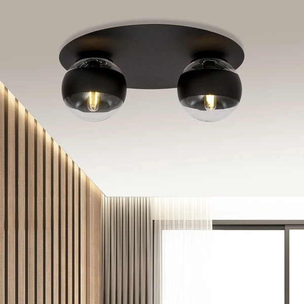 Lampa sufitowa Emibig SOLAR 2 Czarny/STRIPE 1129/2