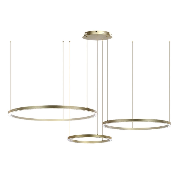 Złota Lampa wisząca Monza okręgi 116W złota AZ134