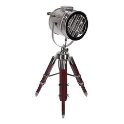 Lampa stołowa filmowa 1xE27 maks. 60W aluminium metal/drewno wenge 1223127