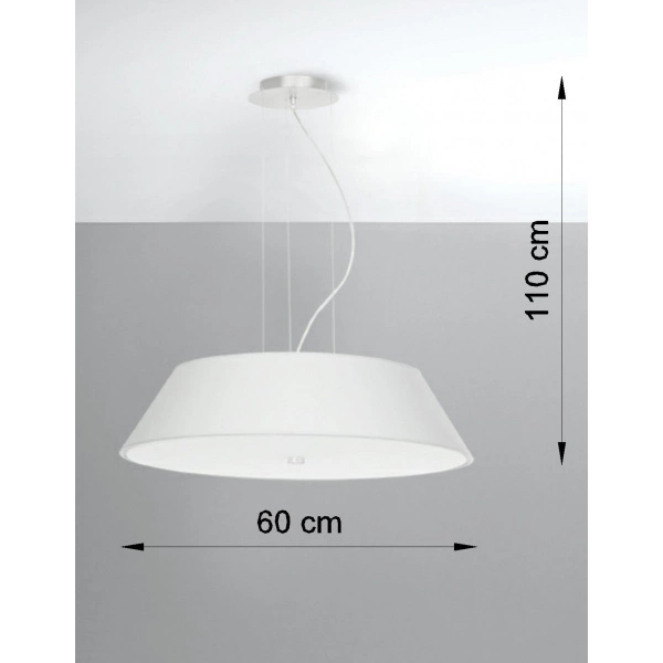 Nowoczesna lampa wisząca VEGA SL.0765 60cm biała 5xE27