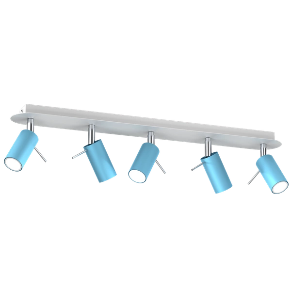 Lampa sufitowa PRESTON BLUE/WHITE 5x mini GU10