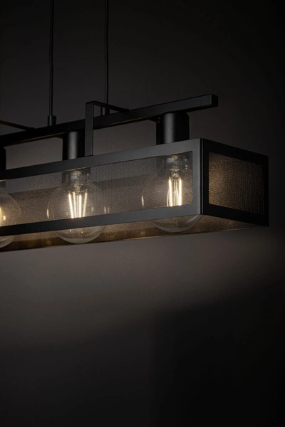 Lampa sufitowa wisząca siatka ALBERT 3 ZWIS czarny 32173