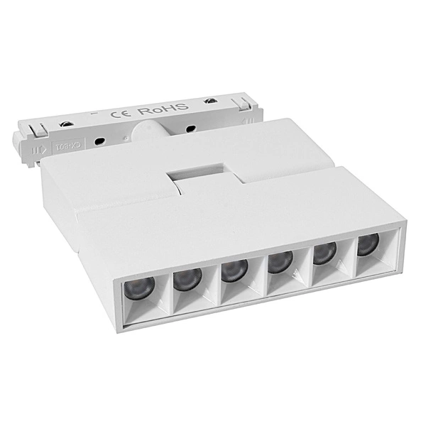Reflektor łamany szyny magnetycznej LED 6W 3000K ciepła | biały