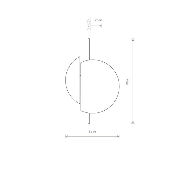 Kinkiet LED SUNSET C 51cm 2xGX53 | brązowy 7654