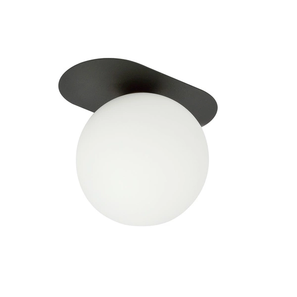 Lampa sufitowa Emibig PLAZA 1 Czarny/OPAL 1118/1