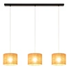 Jute Lampa Wisząca 3xE27 Max.40W Czarny/Transparentny/PVC/Beżowy 16910304