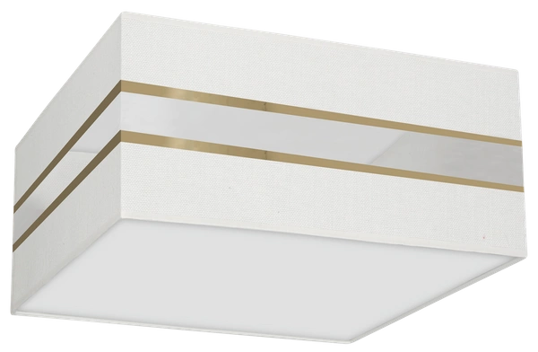 Lampa sufitowa ULTIMO WHITE, MLP7347, 40 cm, biały/transparentny/złoty, 2x60W E27