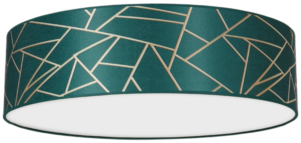 Lampa sufitowa ZIGGY GREEN, MLP7578, 50 cm, butelkowa zieleń/złoty, 3x60W E27