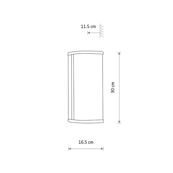 Kinkiet PALMAS LED BRASS wys. 30cm 15W barwa neutralna 4000K IP44 | mosiężny/biały 10730
