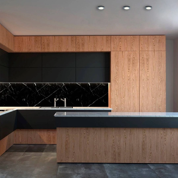 Oczko sufitowe szklane OKRĄGŁE Kolor: czarny EKOS205