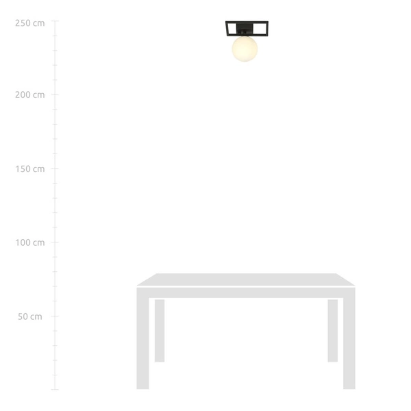 Lampa sufitowa Emibig IMAGO 1E Czarny/OPAL 1130/1E
