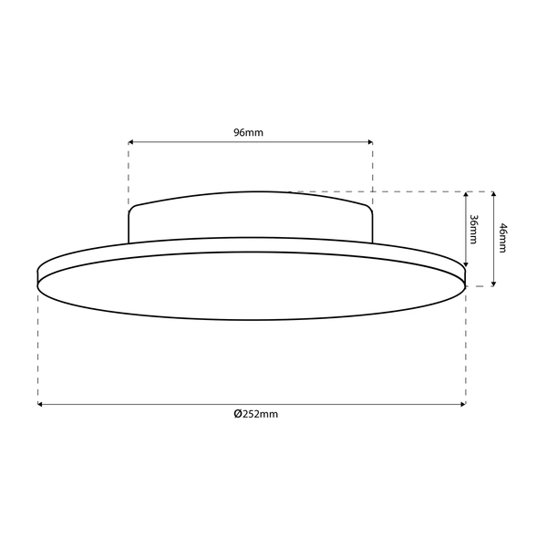 Kinkiet Disk 18W 3CCT IP65 Czarny