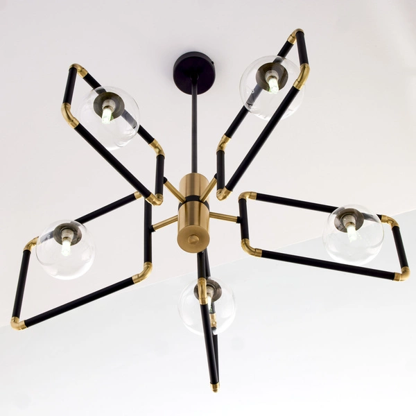 Nowoczesny Żyrandol IBRA wys. 82cm 5xG9 14W IP20 | Złoty