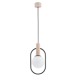 Lampa wisząca ALFA MIKI DREWNIANA 1xE14 19cm | 61151